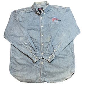 Vintage Planet Hollywood denim long sleeve button shirt XL